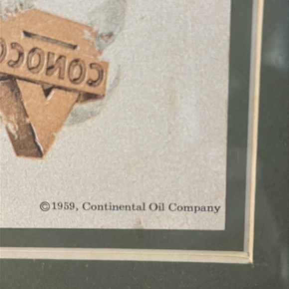 Vintage Conoco Continental OIL COMPANY 1959 Motor Oil Magazine Ad & Toy Framed - Picture 7 of 8